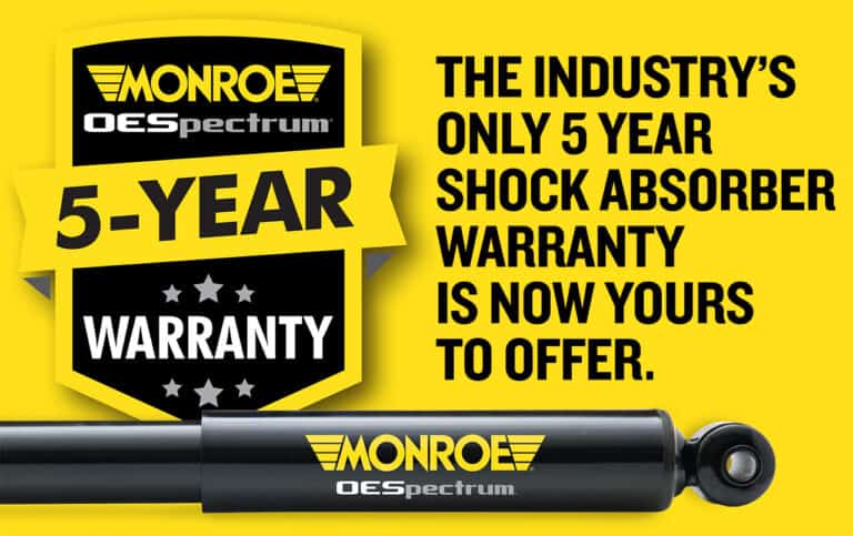 The industry's only 5 year shock absorber warranty is now yours to offer.